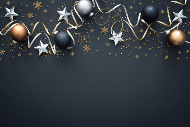 istock Christmas  decoration on dark background 1187616619