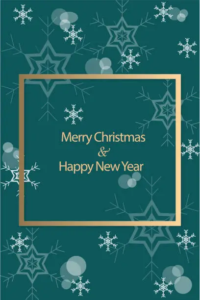 Vector illustration of Merry Christmas and Happy New Year Card vector