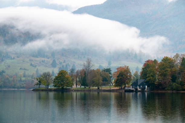 istock Beautiful autumn scenery at lake Bohinj 1187618241