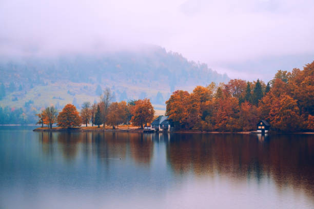 istock Beautiful autumn scenery at lake Bohinj 1187618326