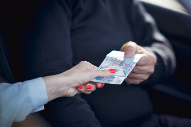 Large Euro Bills of Illicit Cash or Dirty Mone: Underworld Economy