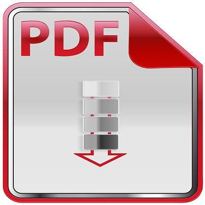 Button PDF on white background