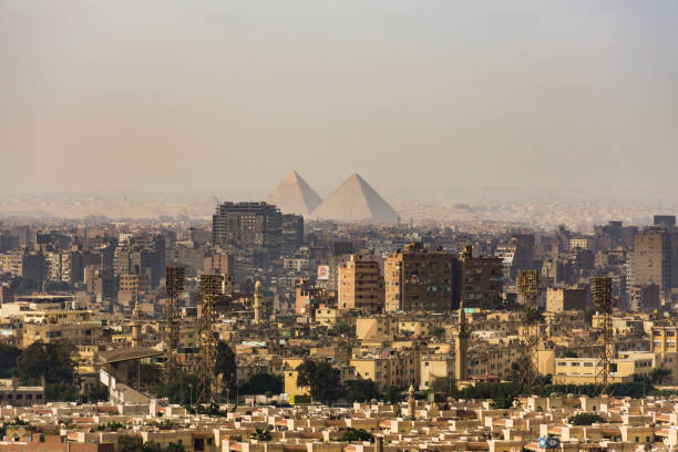 istock Cairo cityscape with the pyramids 1187628403