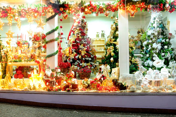 istock defocused christmas decoration ideal for image background, blurred texture. 1187629573