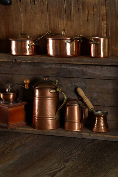 istock copper utensils, pots, ladle and pan 1187630014