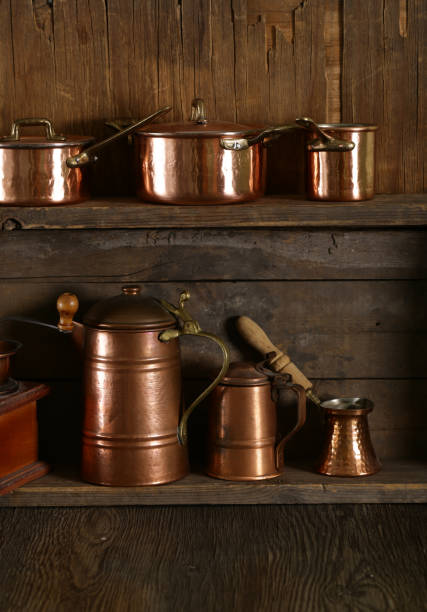 istock copper utensils, pots, ladle and pan 1187630966
