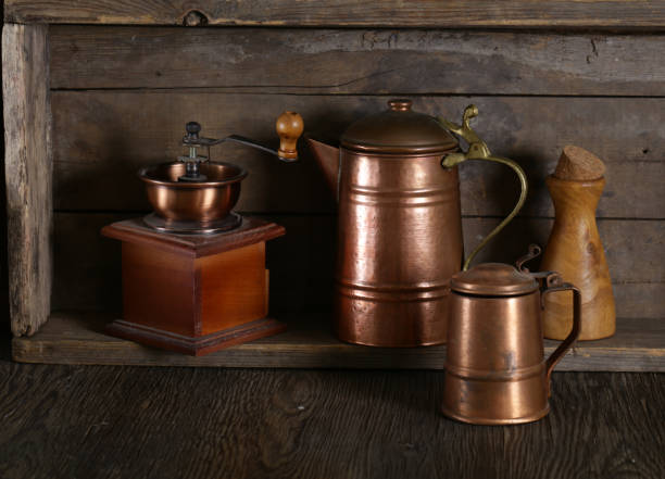 istock copper utensils, pots, ladle and pan 1187631115