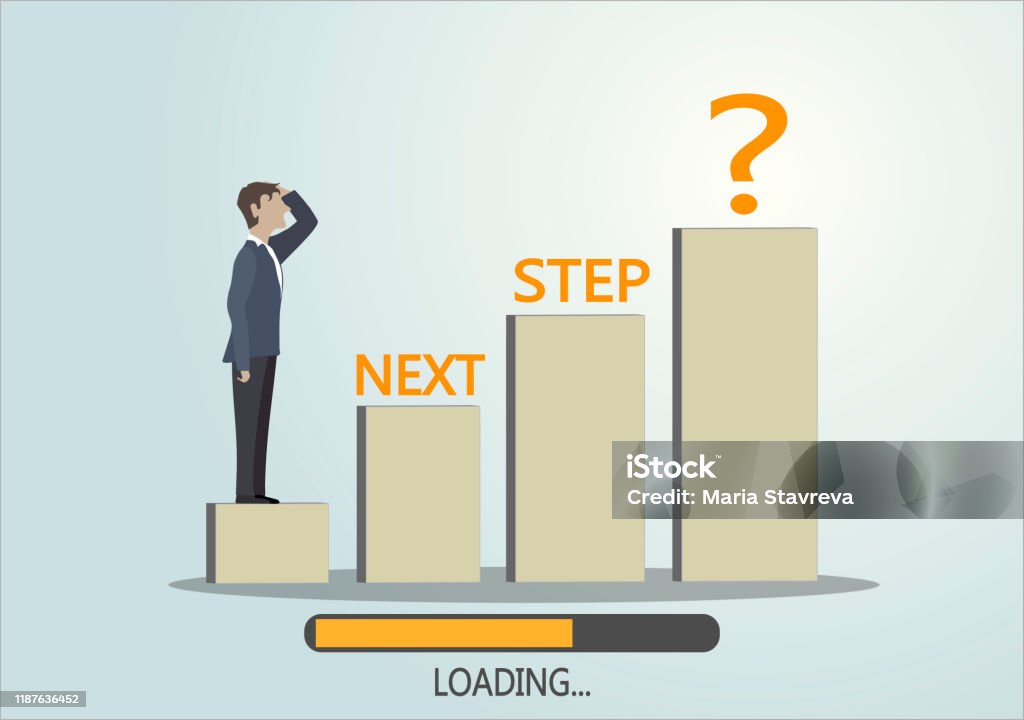 Next Step Loading Concept Stock Illustration - Download Image Now ...