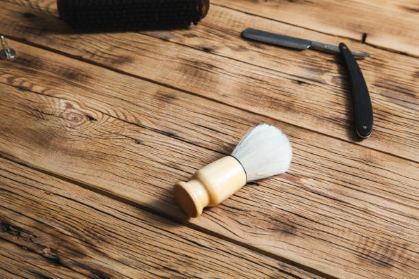 istock man to shave accessories on desk 1187637564