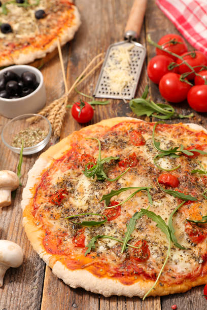istock pizza with tomato sauce, cheese and mushroom 1187641793