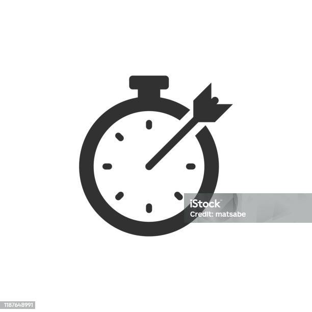 Timer With An Arrow Stock Illustration - Download Image Now - Accuracy ...