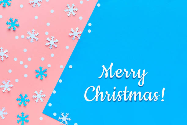 istock Top view, flat layout, greeting text 