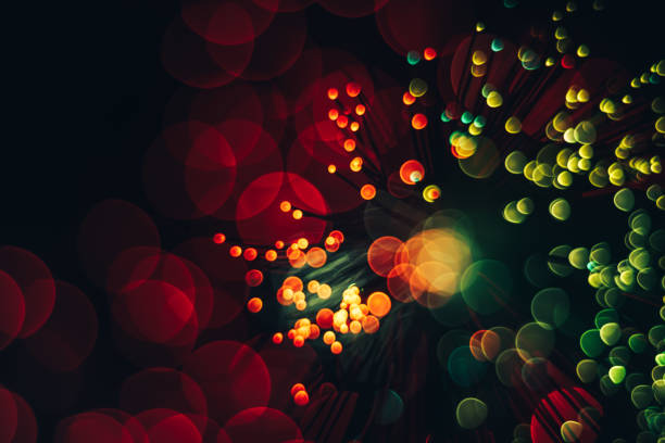 istock Beautiful abstract optical light bokeh on a glow background. 1187655199