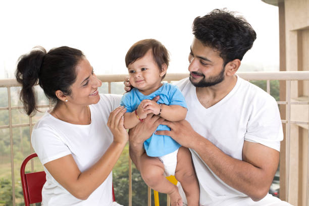 istock Loving couple and baby son 1187656757