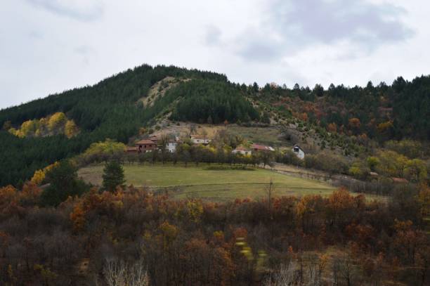 istock autumn landscape in the village 1187658505