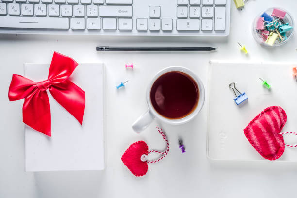 istock Secret Valentine office game concept 1187658547