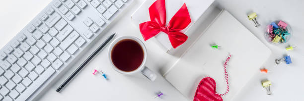 istock Secret Valentine office game concept 1187658559