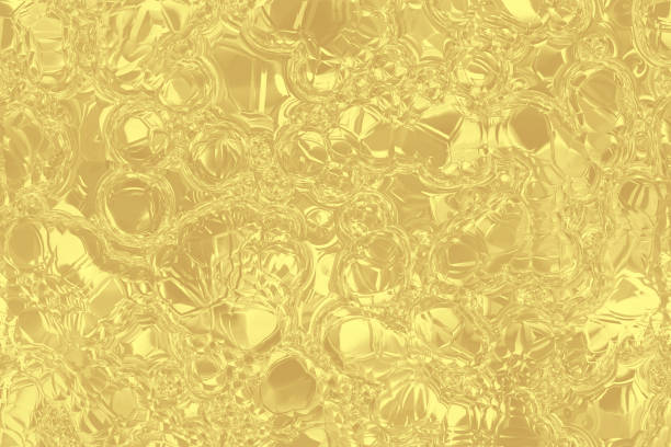 oro natale sfondo foglio modello caleidoscopio senza soluzione di continuità bolla vetro broken decoration texture lucido giallo riflesso astratto spumante spumante sfondo dorato - jewelry gem gold reflection foto e immagini stock