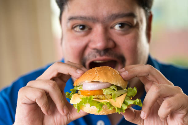 Stock photo shows a realistic plastic cheeseburger features a detailed sesame seed bun, perfectly replicating a true burger. Designed as fake food, it serves as an excellent prop for photography, food displays, or restaurant setups