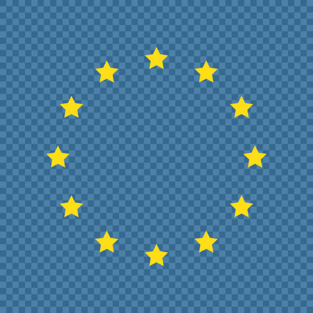 ilustrações, clipart, desenhos animados e ícones de ilustração do vetor da estrela da união de europa - european union flag flag backgrounds star shape