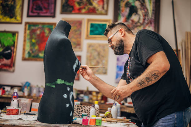 istock Creative male artist working 1187668843