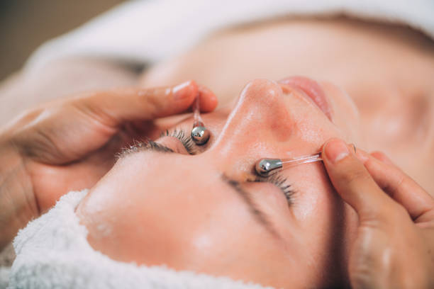 istock Face Massage with Lymphatic Drainage Sticks for Dark Circles Under the Eyes 1187670046