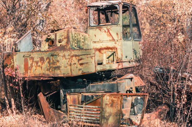 istock abandoned broken equipment in the Chernobyl forest 1187671032