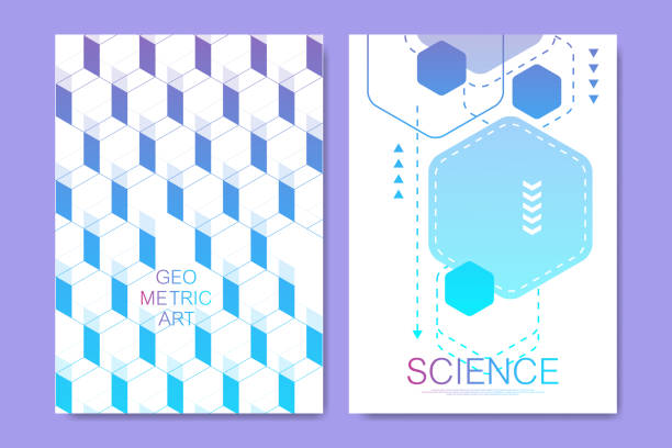 Modern vector templates for brochure, cover, poster, banner, flyer, annual report. Abstract art composition with hexagons, connecting lines and dots. Digital technology, science or medical concept Modern vector templates for brochure, cover, poster, banner, flyer, annual report. Abstract art composition with hexagons, connecting lines and dots. Digital technology, science or medical concept. hexagon photos stock pictures, royalty-free photos & images