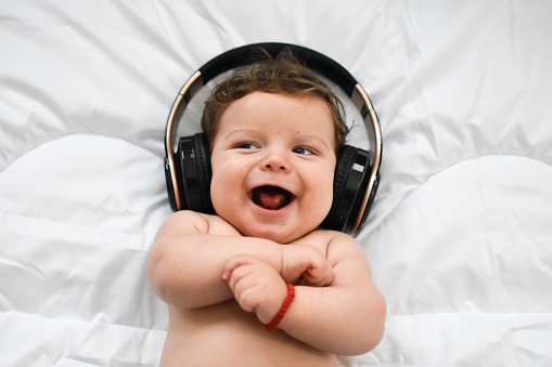Baby - Human Age, Listening, Babies Only, Electrical Equipment, Headphones
