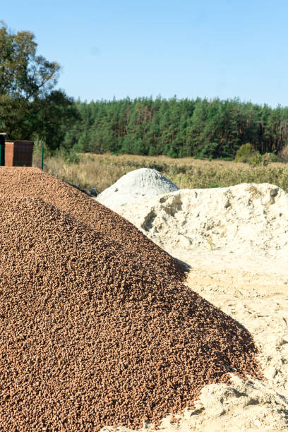 istock A lot of expanded clay in a pile on the construction site. 1187674556