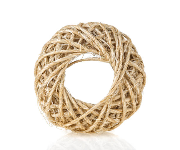 istock Rope coil roll on a white background. Household rope. 1187676104