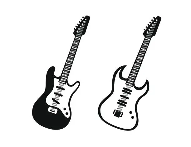 Vector illustration of Play guitar icon. Simple illustration of play guitar vector icon for web design isolated on white background
