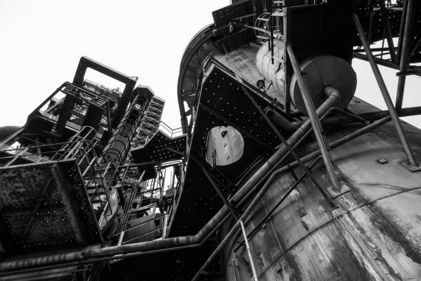 istock Black and white abstract industrial backround 1187688985