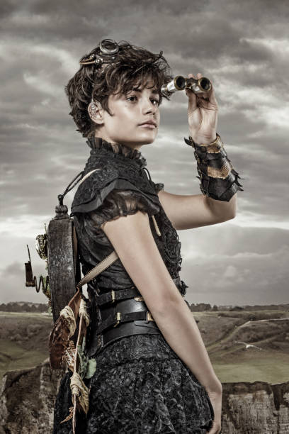 istock Steampunk female in the highlands 1187689143