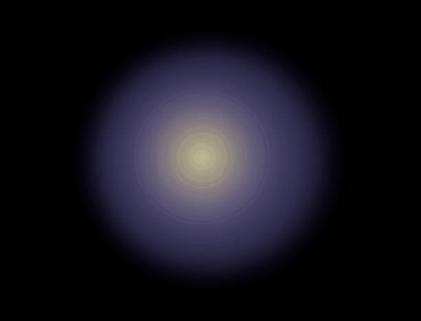 istock Illustration of Abstract gradient blue white circle with blurry effect againts black background 1187689955