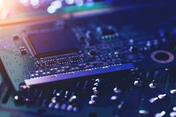 istock Close-up of electronic circuit board 1187692444