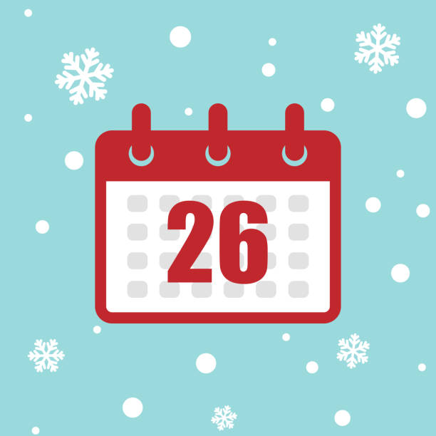 December 26 Calendar Illustrations, Royalty-Free Vector Graphics & Clip Art - iStock