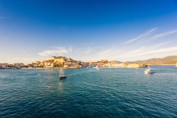 istock Golden hour light in Portoferraio island Elba 1187695799