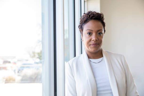 istock Businesswoman looking at camera confidently 1187701879