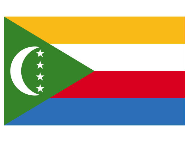 Flag of Comoros vector illustration of Flag of Comoros comoros stock illustrations