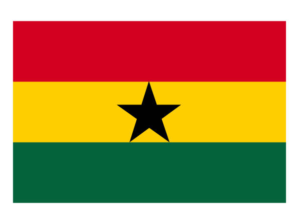 Flag of Ghana vector illustration of Flag of Ghana ghana stock illustrations