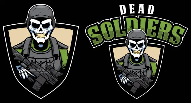 Vector illustration of Dead Soldiers Mascot