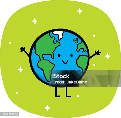 istock Happy Earth Doodle 1187712122