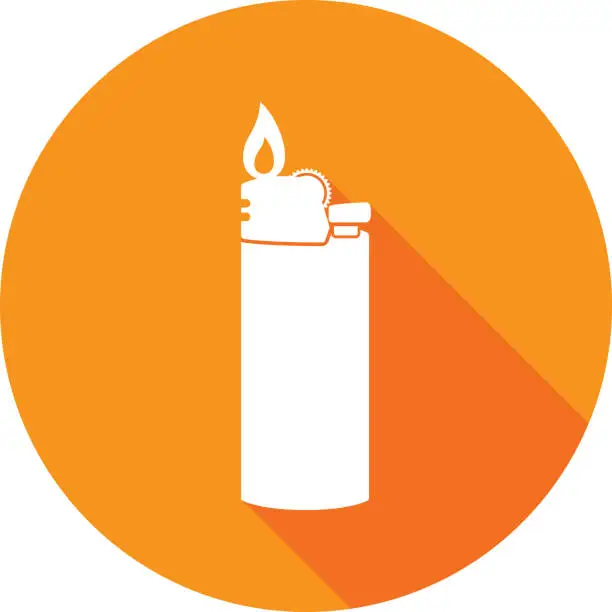 Vector illustration of Lighter Icon Silhouette