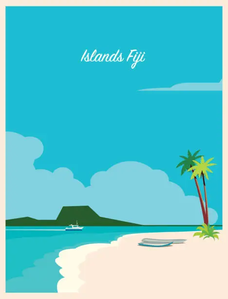 Vector illustration of Fiji - Fiji islands