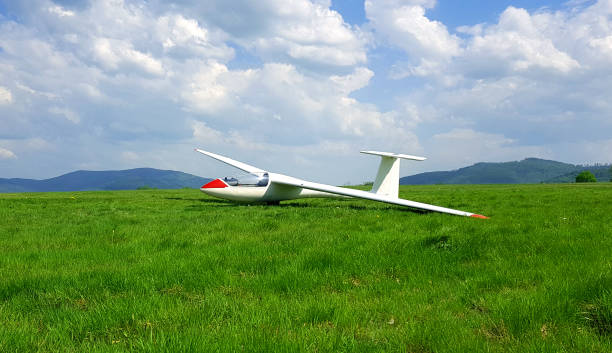 istock White glider. Sailplane on aeroclub airport 1187717833