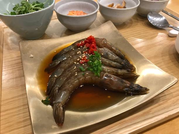 istock A dinner having a raw soy sauce pickled shrimp in Korea 1187724879