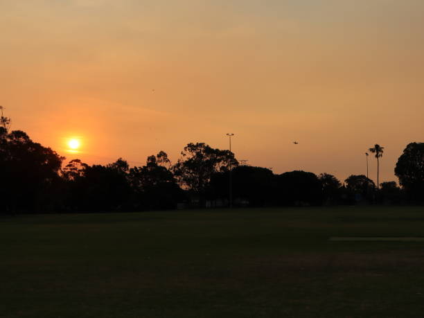 istock Sydney West Sunset Orange colours 1187728920