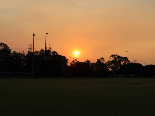 istock Sydney West Sunset Orange colours 1187728928