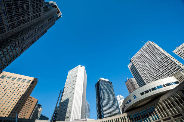 istock Tokyo Shinjuku building and blue sky 1187729002